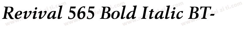 Revival 565 Bold Italic BT字体转换
